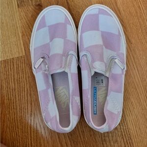 Pink checkered vans